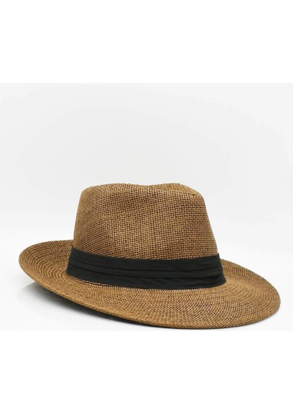 Kadın Hasır Kıvrık Şapka