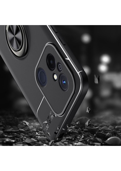 Xiaomi Redmi 12C Kılıf Autofocus Shockprof Ravel Yüzüklü Standlı Slikon Kapak