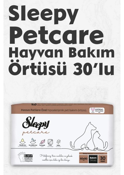 Petcare Evcil Hayvan Bakım Örtüsü 30 Adet