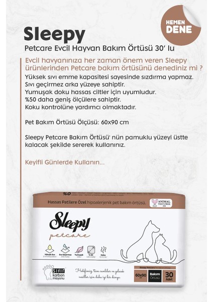 Petcare Evcil Hayvan Bakım Örtüsü 30 Adet fiyatları