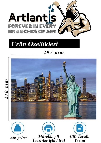 Fotoğraf Baskı Kağıdı A-4 240 Gr/m2 40'lı 1 Paket A4 Fotoğraf Kağıdı Ofis ve Ev Tipi Mürekkepli Yazıcılar Için fırsatları