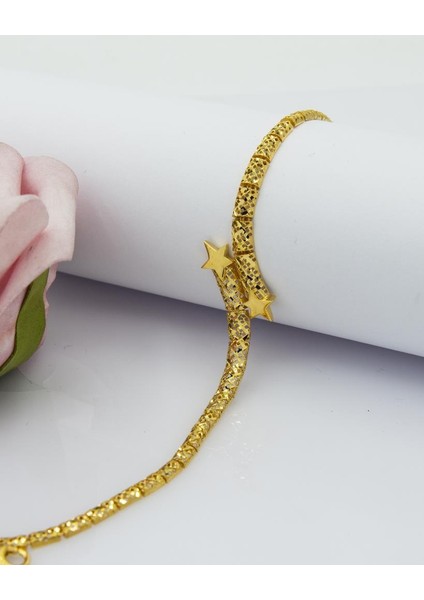 22 Ayar Altın Bileklik Taşsız Tasarım Yıldız Model Kadın Bileklik B185369 fırsatları