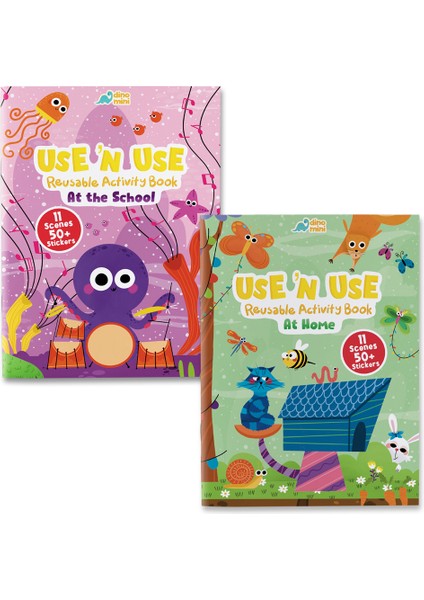 Use 'n Use Activity Book Seti (At Home-At The School) (2 Adet Tak Çıkar Aktivite Kitabı)