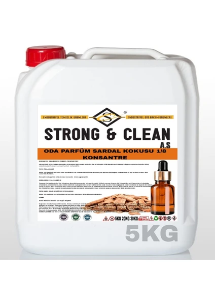 Strong & Clean Oda Parfüm Konsantre 1/8 Sandal Kokulu 5 kg