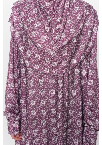 Pratik Tek Parça Güneş Desenli Kollu Tak Çıkar Başörtülü Likralı Tesettür Namaz Elbisesi 990 0317 indirimleri