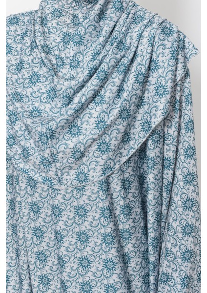 Pratik Tek Parça Güneş Desenli Kollu Tak Çıkar Başörtülü Likralı Tesettür Namaz Elbisesi 990 0330 indirimleri