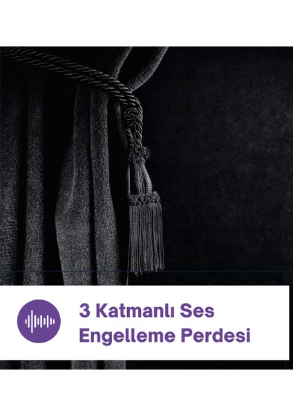 3 Katmanlı Akustik Ses Engeleyici Perde 130X250CM Pileli- %100 Işık Geçirmez-Yalıtım Perdesi modelleri