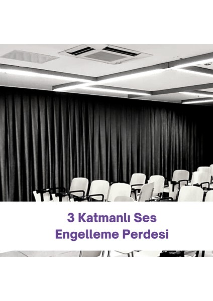 3 Katmanlı Akustik Ses Engeleyici Perde 130X250CM Pileli- %100 Işık Geçirmez-Yalıtım Perdesi fırsatları