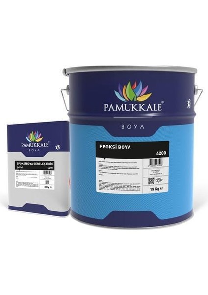 4200 Epoksi Boya 15 Kg+3 kg Ral 9002 Kirli Beyaz