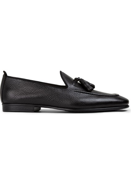Siyah Püsküllü Erkek Loafer