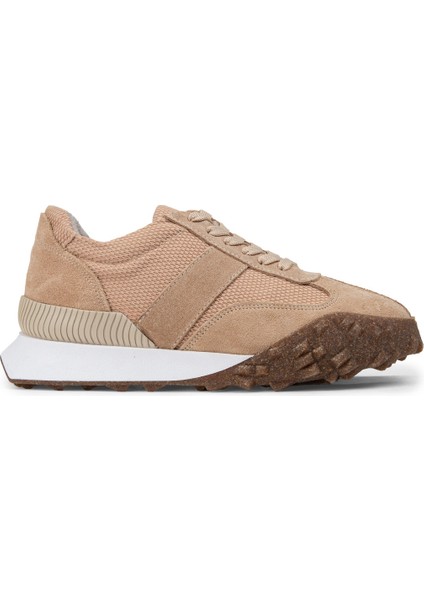 Süet Bej Sneaker Kadın Ayakkabı