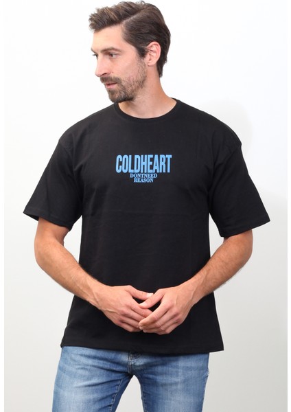 Cold Heart Sırt Baskılı Oversize T-Shirt