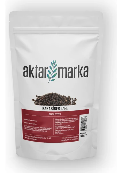 Aktar Marka Karabiber Tane 100 gr