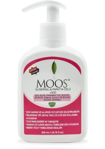 Moos Gliserinli & Papatya Özlü Likit Temizleyici 200ML