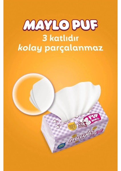 Puf Mendil 100 Yaprak 24'lü Paket (Toplam 2400 Yaprak )