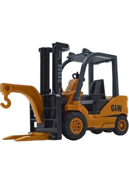 PopŞeker Gerçekçi Detaylarıyla Metal Forklift Ucuyla Sürtmeli Özellikli Oyuncak Forklift 13CM.