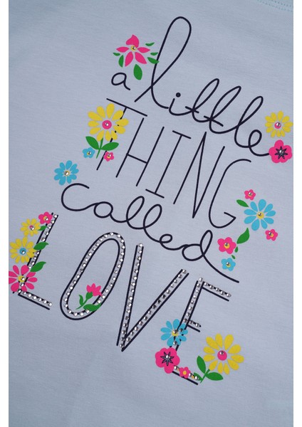 Kız Çocuk Mint Lacivert Renkli Little Thing Colled Love Baskılı Ikili Takım fiyatları