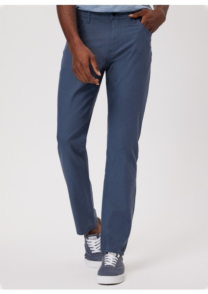 Yüksek Bel Regular Straight Koyu Indigo Erkek Chino Pantolon 232 Lcm 221005 Rıcky Nd1 K.ındıgo