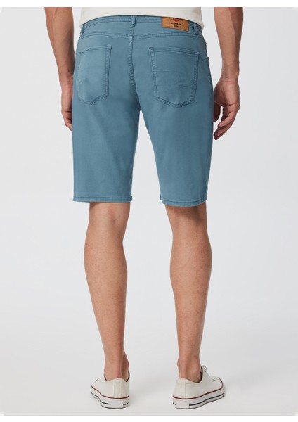 Slim Fit Indigo Erkek Şort 232 Lcm 221014 Stowas Indıgo indirimleri