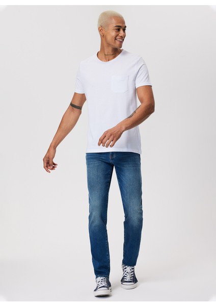 Polo Yaka Beyaz Erkek T-Shirt 232 Lcm 242037 Newmıxed Beyaz