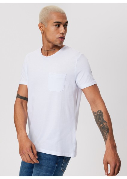 Polo Yaka Beyaz Erkek T-Shirt 232 Lcm 242037 Newmıxed Beyaz modelleri