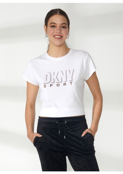 Jeans Bisiklet Yaka Düz Siyah Kadın T-Shirt DP2P3174