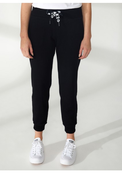 Jeans Bisiklet Yaka Düz Siyah Kadın T-Shirt DP2P1917 modelleri