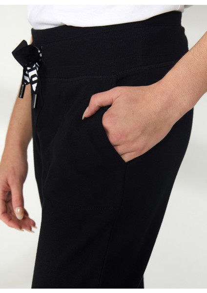 Jeans Bisiklet Yaka Düz Siyah Kadın T-Shirt DP2P1917 fırsatları