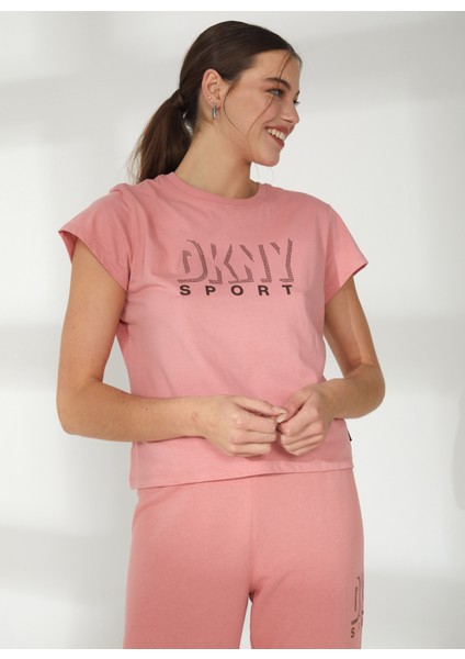 Jeans Bisiklet Yaka Düz Bronz Kadın T-Shirt DP2T9147