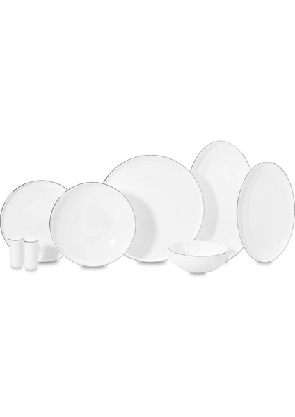 Diana Collection 60 Parça Platin Yemek Takımı