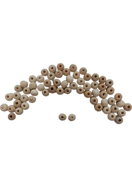 Ahşap Boncuk Makrome 6 mm Verniksiz 20 Gram (Yaklaşık 150 Adet )