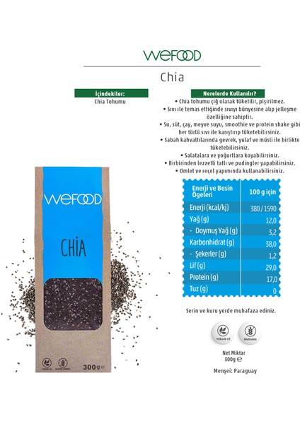 Siyah Chia 300 gr	 8681749104253