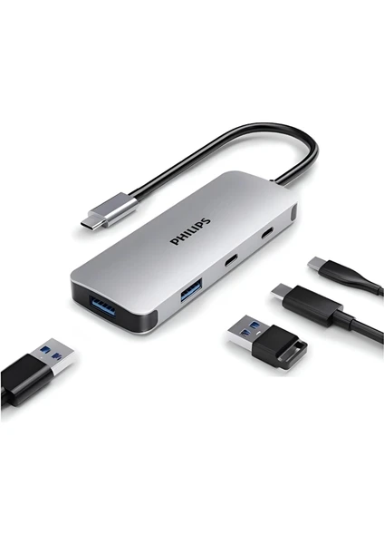 SWR1651A Type-C To 2*usb-A 3.2 ve 2*usb-C Pd 100W Hub Çoklayıcı Adaptör