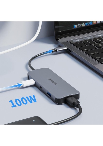 SWR1651A Type-C To 2*usb-A 3.2 ve 2*usb-C Pd 100W Hub Çoklayıcı Adaptör