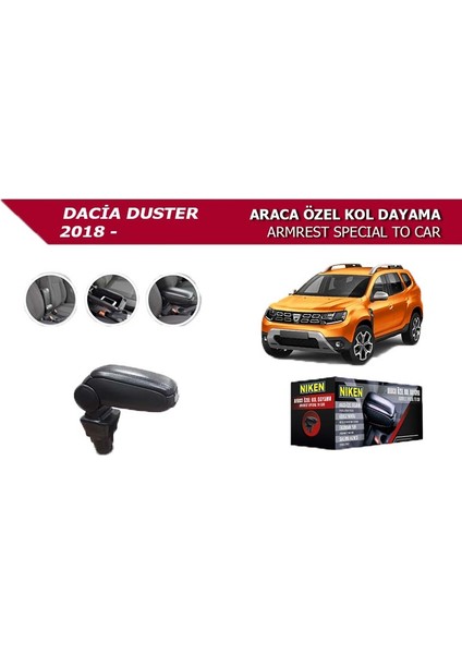 Dacia Duster 2010-2017 Araca Özel Kol Dayama Siyah