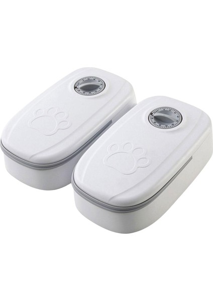 Evcil Hayvanlar Gıda Dağıtıcı Kedi Gıda Konteyneri Çift Yemek gri (Yurt Dışından) fiyatları