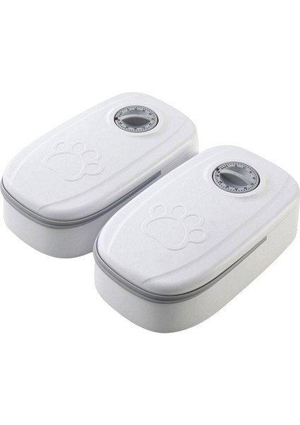 Evcil Hayvanlar Gıda Dağıtıcı Kedi Gıda Konteyneri Çift Yemek gri (Yurt Dışından) modelleri