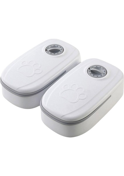 Evcil Hayvanlar Gıda Dağıtıcı Kedi Gıda Konteyneri Çift Yemek gri (Yurt Dışından) indirimleri