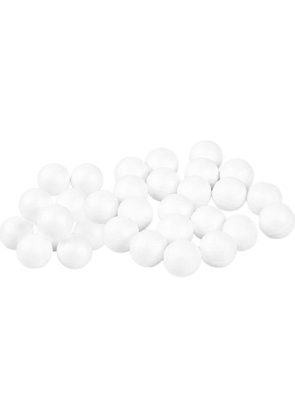 Zanaat Beyaz Köpük Topu Dıy Yuvarlak Çiçek Düzenleme Partisi 30PCS 30MM Için Hazırlama Için Pürüzsüz (Yurt Dışından)
