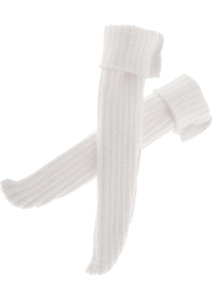 Mini Bebekler Uzun Çoraplar 30 cm Için Elastik 1/6 Kız Bebek Aksesuar Çocuk Oyuncak Beyaz (Yurt Dışından)