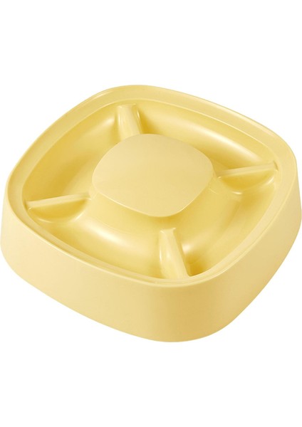 Kedi Kase Evcil Hayvan Tabakaları Tepsisi 4 Bölüm Bölünmüş Pratik Şık Alan Tasarrufu Sarı (Yurt Dışından)