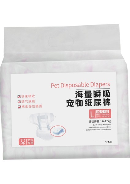 Köpek Bebek Bezi Yumuşak Süper Emilim Köpekler Heyecan Verici Idrara Çıkma Inkontinansı Kadın L (Yurt Dışından) fırsatları