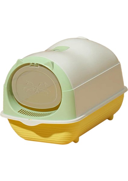 Kapşonlu Kedi Kumu Kutusu Tamamen Kapalı Kedi Çöp Tepsisi Temizlenmesi Kolay Çıkarılabilir Açık Yeşil (Yurt Dışından) fırsatları