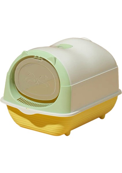 Kapşonlu Kedi Kumu Kutusu Tamamen Kapalı Kedi Çöp Tepsisi Temizlenmesi Kolay Çıkarılabilir Açık Yeşil (Yurt Dışından) indirimleri