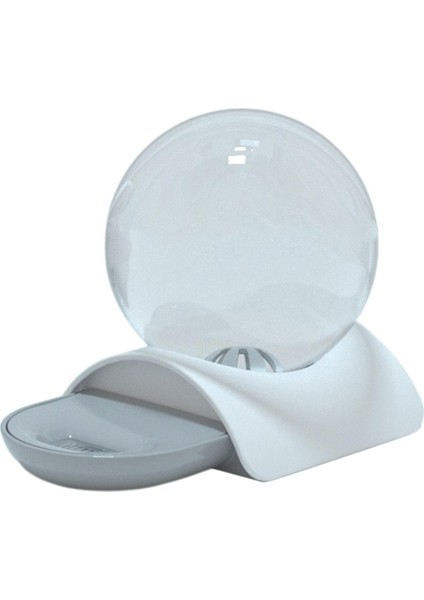 Su Dispenser Pet Besleme Buzlu Kabarcık Cihazı Kase Yuvarlak Top Aksesuarları Gri (Yurt Dışından)