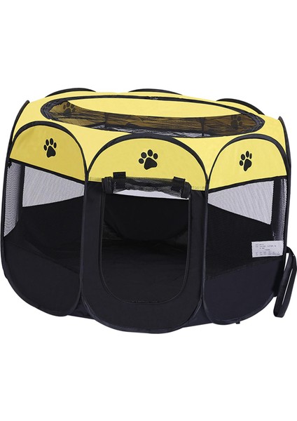 Oxford Kumaş Katlanabilir Evcil Hayvan Playpen Nefes Alabilen Örgü Çadır Çadır Çadır Tavşan Sarı Siyah (Yurt Dışından) fiyatları