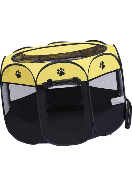 Oxford Kumaş Katlanabilir Evcil Hayvan Playpen Nefes Alabilen Örgü Çadır Çadır Çadır Tavşan Sarı Siyah (Yurt Dışından) modelleri