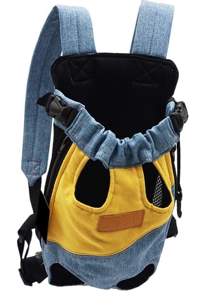 Pet Kedi Tyıcı Sırt Çantası Köpek Seyahat Çantası Eller Yürüyüş Sarı Mavi Için Ayarlanabilir (Yurt Dışından)