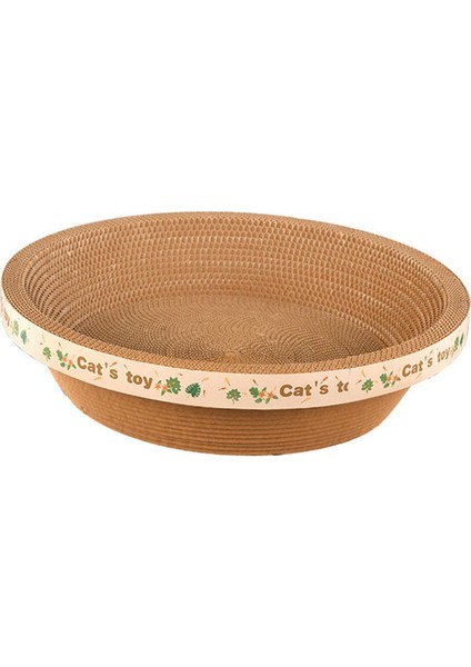 Cat Scratcher Karton Kanepe Yatak Yuvarlak Kedi Çizme Tahtası, Çıkartmalar ile Küçük Için Oluklu (Yurt Dışından) fiyatları