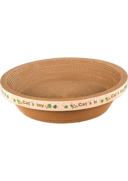 Cat Scratcher Karton Kanepe Yatak Yuvarlak Kedi Çizme Tahtası, Çıkartmalar ile Küçük Için Oluklu (Yurt Dışından) modelleri